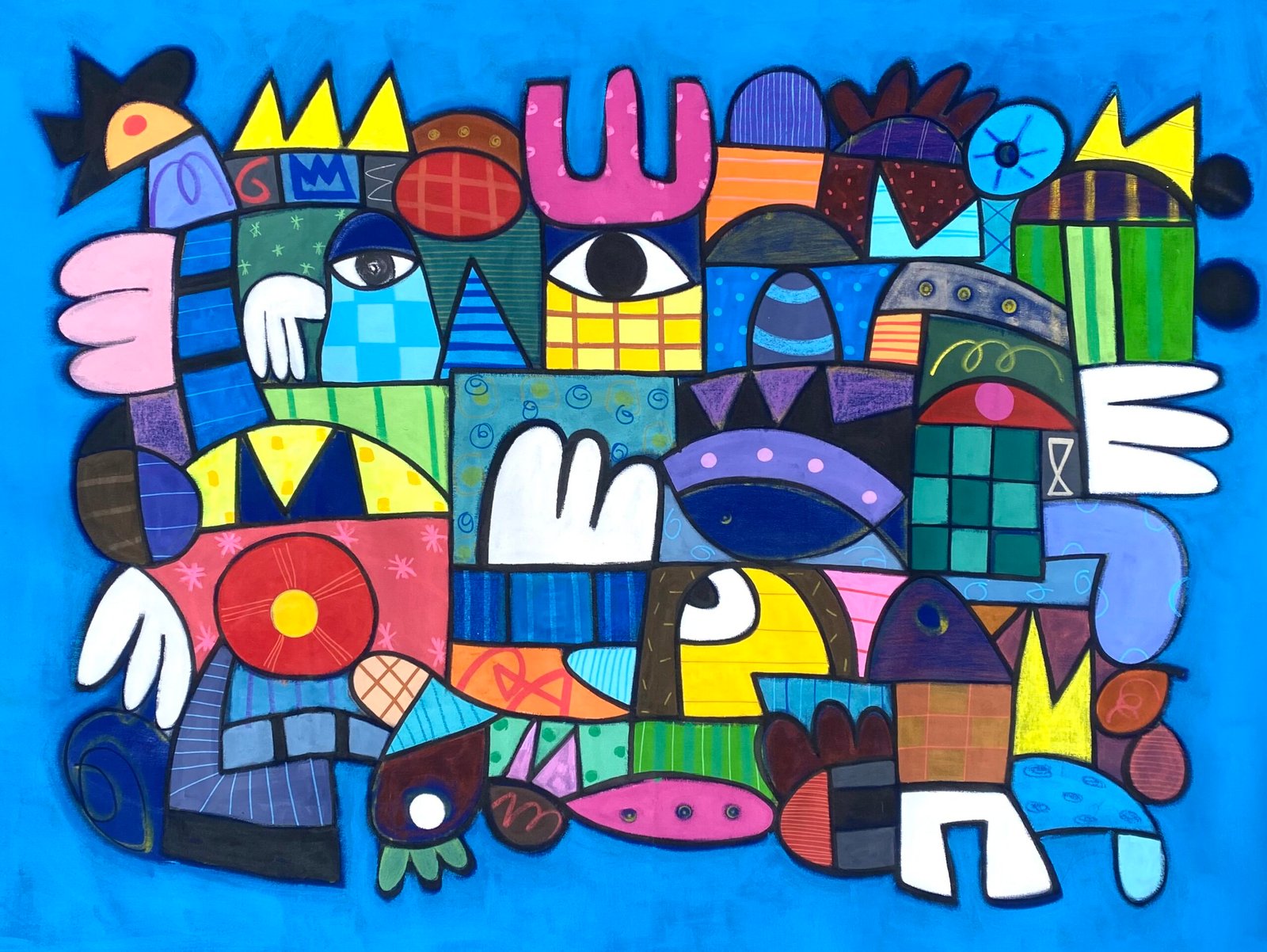 Dream I will never see, acrylic on linen, 115 x 170 cm, 2024, painting by Ihab Ahmad